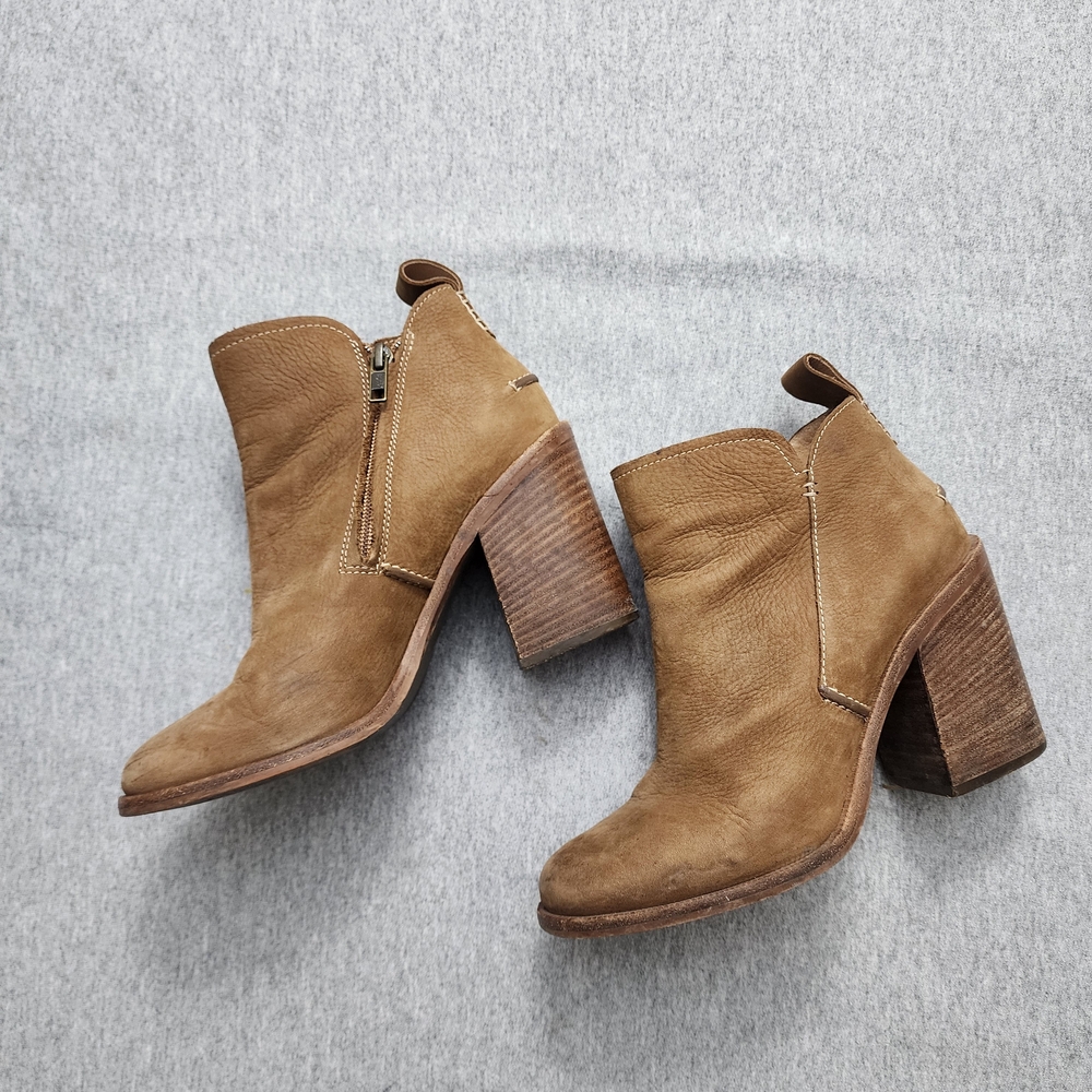 UGG Brown Leather Ankle Booties